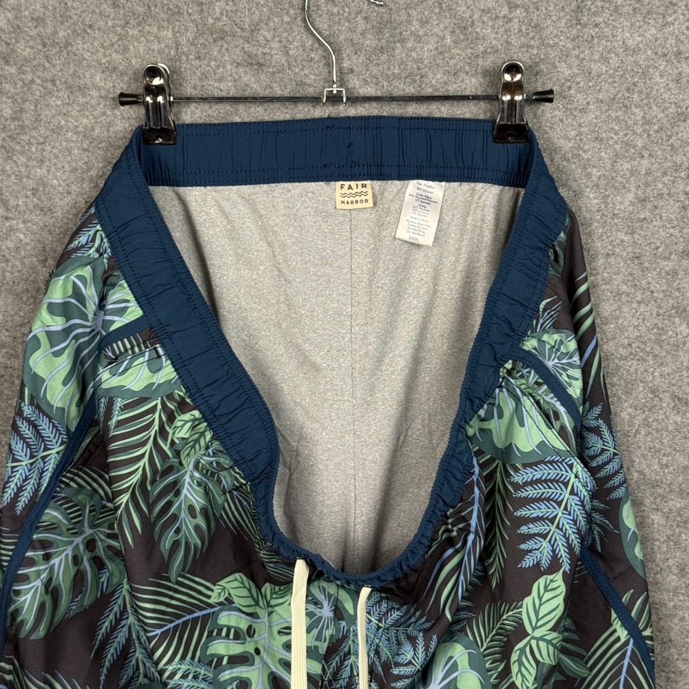 Fair Harbor Men's XXXL Swim Trunks Shorts Tropical Leaf Elastic Waist Drawstring - Picture 9 of 11